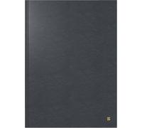 BRUNNEN Agenda modèle 787 (2025), 1 page = 1 jour, format A4, 416 pages, couverture en cuir nappa de vachette, noir