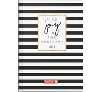 BRUNNEN Agenda modèle 796 (2025) « Stripes », 2 pages = 1 semaine, format A5, 128 pages, couverture graphique