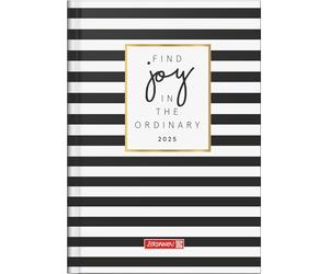 BRUNNEN Agenda modèle 796 (2025) « Stripes », 2 pages = 1 semaine, format A5, 128 pages, couverture graphique