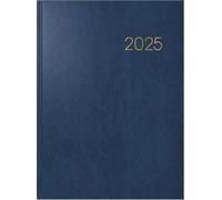 BRUNNEN Agenda modèle 797 (2025), 2 pages = 1 semaine, 168 x 240 mm, 160 pages, couverture Miradur, bleu