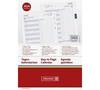 BRUNNEN Agenda quotidien business 2024 1 page = 1 jour A5 blanc