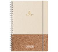 BRUNNEN Agenda scolaire (2024/2025) « Naturality », 2 pages = 1 semaine, format A5, 208 pages