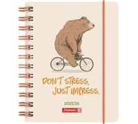 BRUNNEN Agenda scolaire 2025/2026 « Bear », format A6, en plastique