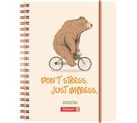 BRUNNEN Agenda scolaire 2025/2026 « Bear », format A6, en plastique