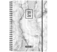 BRUNNEN Agenda scolaire 2025/2026 « Grey Marble » | Format A5 en plastique