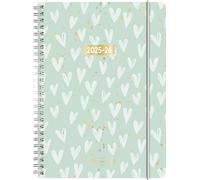 BRUNNEN Agenda scolaire 2025/2026 « Hearts », format A5, en plastique