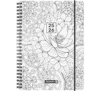 BRUNNEN Agenda scolaire 2025/2026 « ZENart », format A5, en plastique