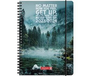 BRUNNEN Agenda semainier « Get Up » 2023/2024 A5 multicolore 2 pages = 1 semaine