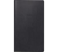 BRUNNEN Agenda semainier modèle 758 2024 1 page = 1 semaine Taille de la feuille 8,7 x 15,3 cm Noir