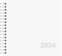BRUNNEN Agenda semainier modèle 762 2024 2 pages = 1 semaine Taille des feuilles 16,2 x 15 cm Blanc