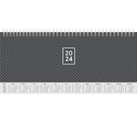 BRUNNEN Agenda semainier modèle 772 2024 2 pages = 1 semaine Taille de la feuille 29,7 x 10,5 cm Noir