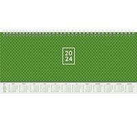 BRUNNEN Agenda semainier modèle 772 2024 2 pages = 1 semaine Taille de la feuille 29,7 x 10,5 cm Vert