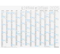 BRUNNEN Agenda tableau 2025, 1 page = 12 mois, format A3, paysage