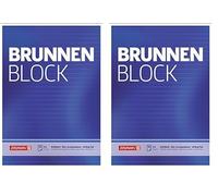 BRUNNEN Bloc à lettres A4 70 g Lin (Lot de 2)