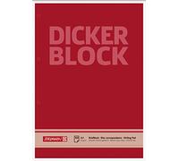 Brunnen Bloc-notes 1052786 - Bloc épais - Format A4-100 feuilles - 60 g/m² - 4 perforations