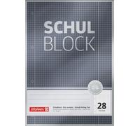 BRUNNEN Bloc-notes de qualité supérieure - Format A4 - Linéature 28-50 feuilles - Gris
