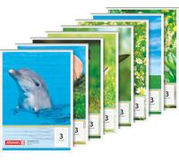 BRUNNEN Bloc-notes perforé - Format A5 - Linéature 3-50 feuilles assorties