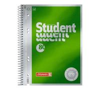 BRUNNEN Bloc-notes Premium Student | A5, non ligné, 80 feuilles, vert