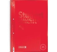 BRUNNEN Bloc-notes Premium Student Colour Code | A4, linéature 26, 80 feuilles, rouge