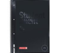 BRUNNEN Bloc-notes Premium Student Colour Code | A4, linéature 28, 80 feuilles, onyx