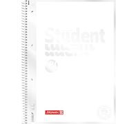 BRUNNEN Bloc-notes Premium Student « White » | A4, linéature 27, 80 feuilles, blanc