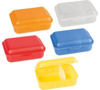 Brunnen Boîte à lunch/boîte polyvalente 1036650, transparente (en PP, lavable au lave-vaisselle), assortie, 1 pièce
