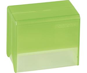 Brunnen Boîte styrolux pour 250 fiches cartonnées A7 Vert pâle transparent