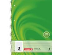 BRUNNEN Cahier de qualité supérieure - Format A4 - Linéature 3-40 feuilles - Vert