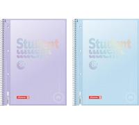 BRUNNEN Cahier de qualité supérieure pour étudiant « Pastel 2 » - Format A4 - Linéature 28-80 feuilles assorties