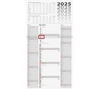 BRUNNEN Calendrier 3 mois 2025, gris, 300 × 560 mm