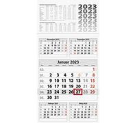 BRUNNEN Calendrier 5 mois 2023-30 x 59 cm - Dos : gris