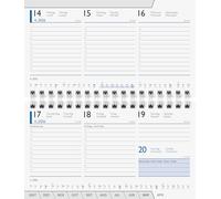 BRUNNEN Calendrier hebdomadaire de rechange, modèle 755 2026, 153 x 87 mm, carton, blanc