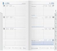 BRUNNEN Calendrier hebdomadaire de rechange, modèle 756 2026, 87 × 153 mm, carton, blanc