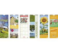 BRUNNEN Calendrier mensuel 2024 1 page = 1 mois 15,5 x 48 cm blanc