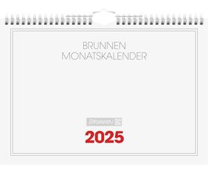 BRUNNEN Calendrier mensuel 2025, 297 x 210 mm