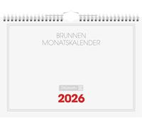 BRUNNEN Calendrier mensuel 2026, 297 x 210 mm