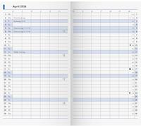 BRUNNEN Calendrier mensuel de rechange, modèle 750 2026, 87 × 153 mm, carton, blanc