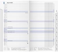 BRUNNEN Calendrier mensuel de rechange, modèle 753 (2025), 2 pages = 1 mois, format A6, 32 pages, blanc