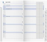 BRUNNEN Calendrier mensuel de rechange, modèle 753 2026, 87 × 153 mm, carton, blanc