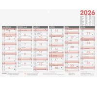 BRUNNEN Calendrier tableau 2026, format A4, paysage