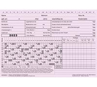 BRUNNEN Cartes de vacances et personnels 2023, format A5, paysage, rose