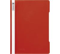 Brunnen Classeur à levier (A4, en PVC, couverture transparente) rouge