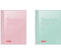 BRUNNEN College Block Premium Student « Pastel » A4, couleurs pastel (couleur aléatoire)