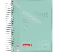 Brunnen College Notepad Premium Étudiant Code couleur Feuille de couverture A6 Menthe