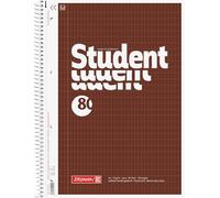 BRUNNEN Collegeblock Student Bloc A4 linéature 23 80 feuilles Marron