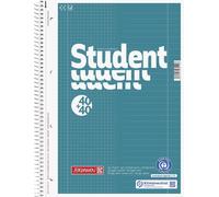 BRUNNEN Collegeblock Student DUO réglure 27 et 28 ligné et quadrillé DIN A4 marge intérieure et extérieure
