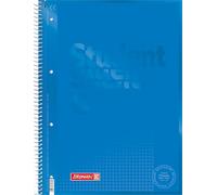 BRUNNEN Colour Code 1067926133 Bloc-notes pour étudiant A4 quadrillé (type 26) 90 g/m² 80 pages Bleu azur