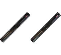 Brunnen Colour Code Règle pour gaucher et droitier, 15 cm, plusieurs couleurs disponibles 30 cm schwarz/onyx (Lot de 2)