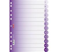 Brunnen Colour Code Séparateur pour classeur à spirales Format A4 12 onglets violet