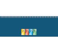 BRUNNEN DATAline 772 (2025) Agenda horizontal, 2 pages = 1 semaine, 297 × 105 mm, 112 pages, couverture en carton, bleu